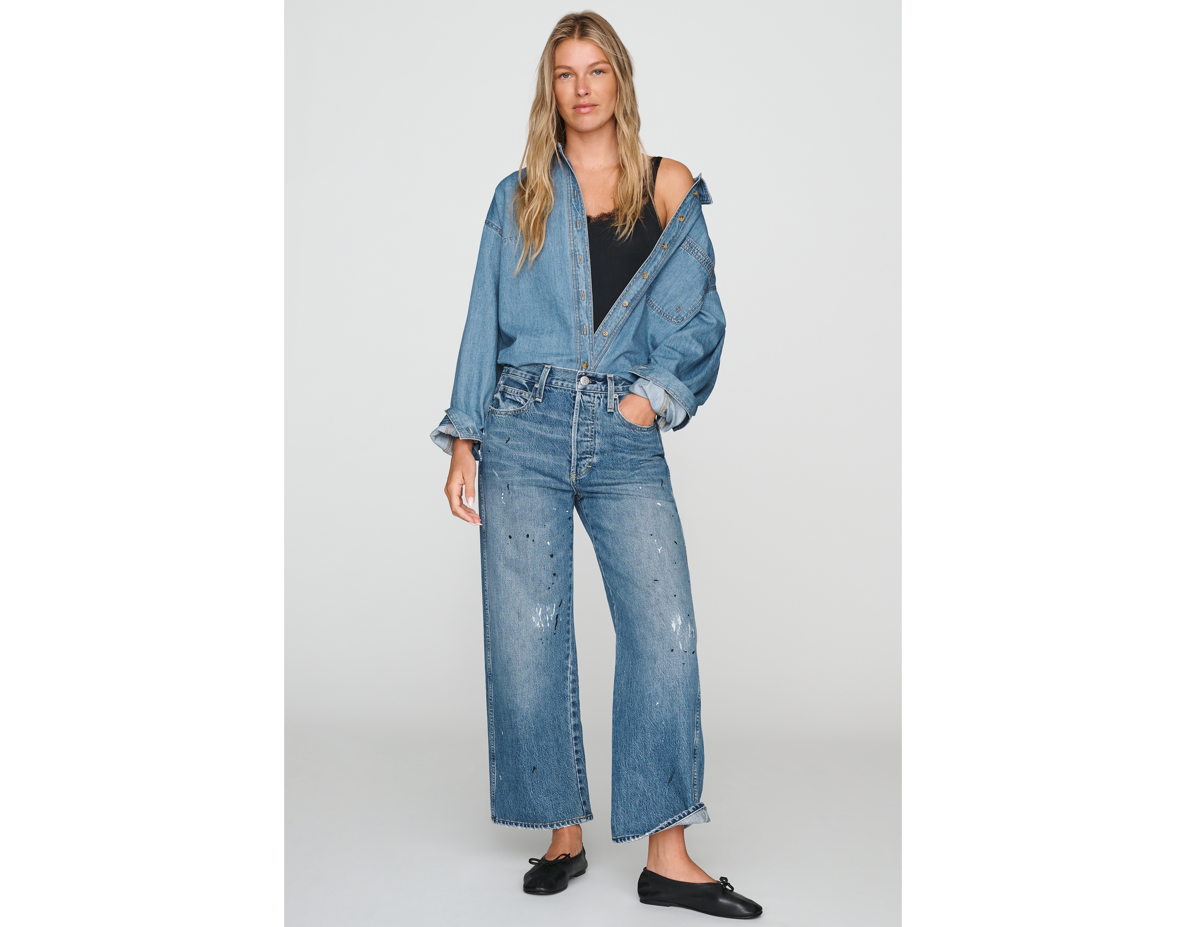 AMO Mid-Rise Straight Jeans