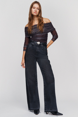 AMO Frida High Rise Wide Leg Flare Jeans by Anthropologie