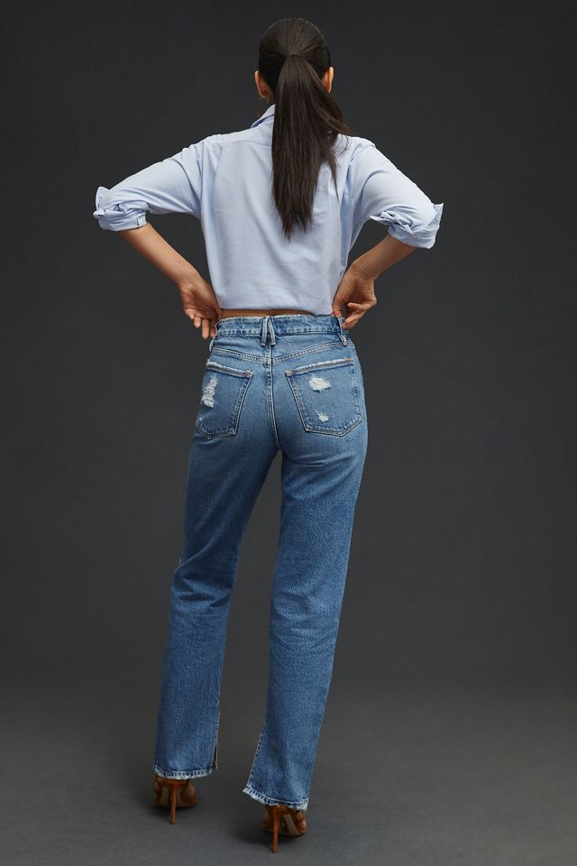 Good American Good Boy Split Pockets High-Rise Straight Jean #3