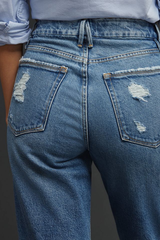 Good American Good Boy Split Pockets High-Rise Straight Jean #5