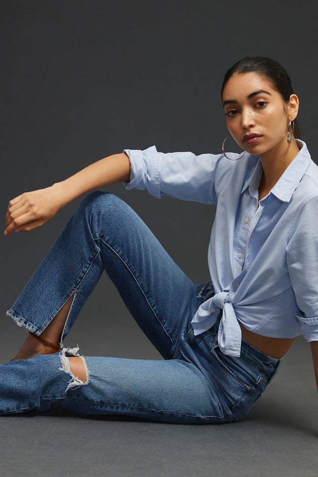 Good American Good Boy Split Pockets High-Rise Straight Jean #6