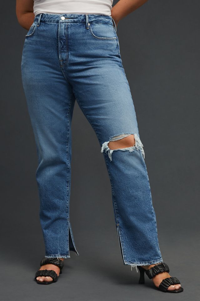 Good American Good Boy Split Pockets High-Rise Straight Jean #8