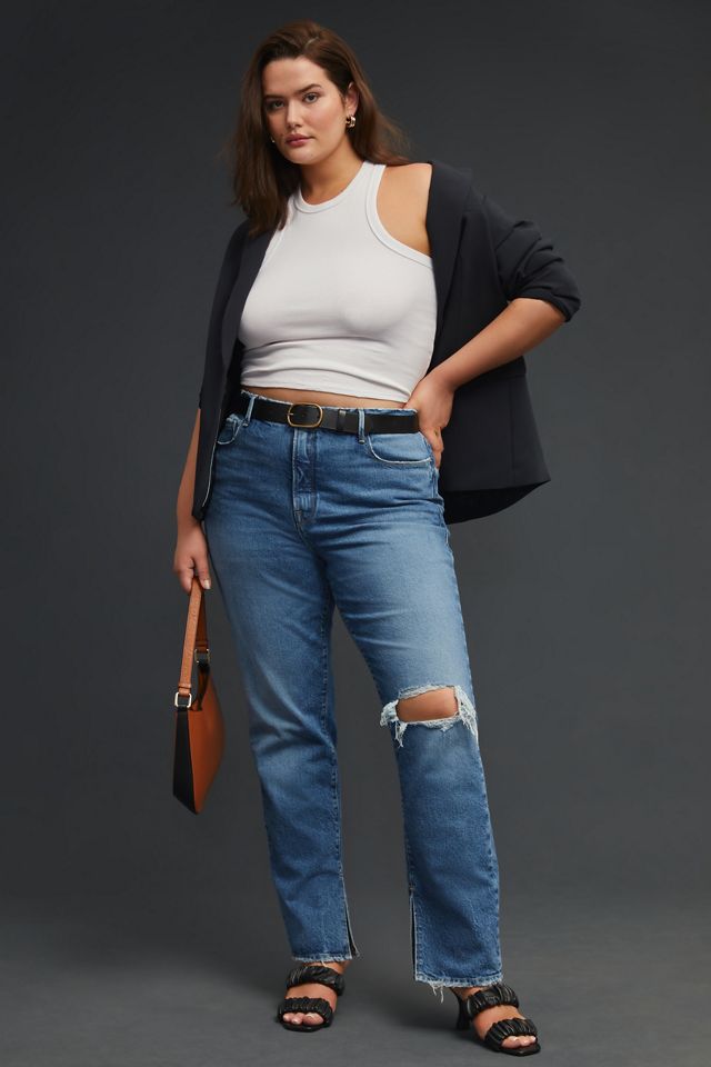 Good American Good Boy Split Pockets High-Rise Straight Jean #12