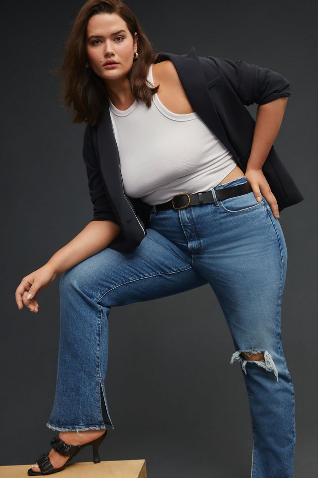 Good American Good Boy Split Pockets High-Rise Straight Jean #7