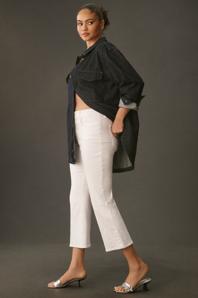 Good American Good Legs High-Rise Cropped Mini Boot Jeans #9