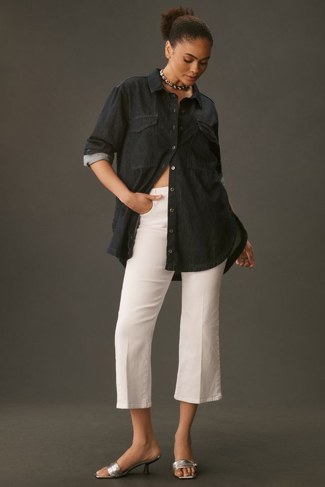 Good American Good Legs High-Rise Cropped Mini Boot Jeans #5