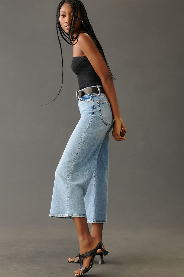 Good American Good Waist Palazzo Crop Jeans | Blue | Size 8 | Shopbop