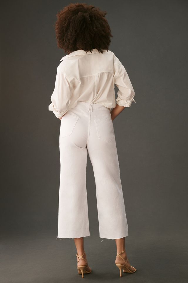 Good American Good Waist Palazzo High-Rise Crop Jeans #9