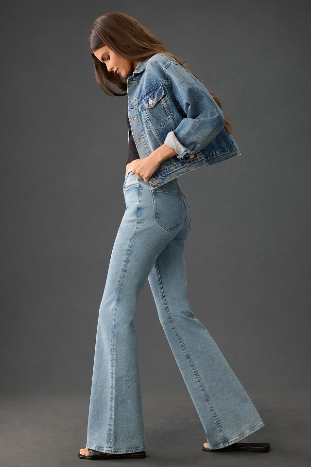 Good American Good Legs Low-Rise Flare Jeans