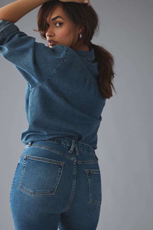 Good American Good Boy High-Rise Cropped Straight Jeans #4