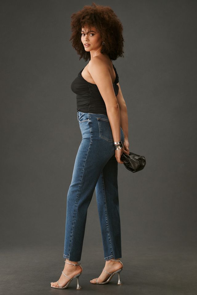 Good American Good Boy High-Rise Cropped Straight Jeans #9