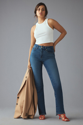 Good American Good Straight Indigo Straight Leg Jean In Blue