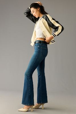Good American Good Legs High Rise Stretch Denim Flared Jeans | Dillard's