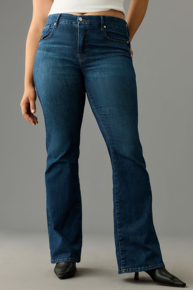 Good American Good Legs High-Rise Flare Jeans #6