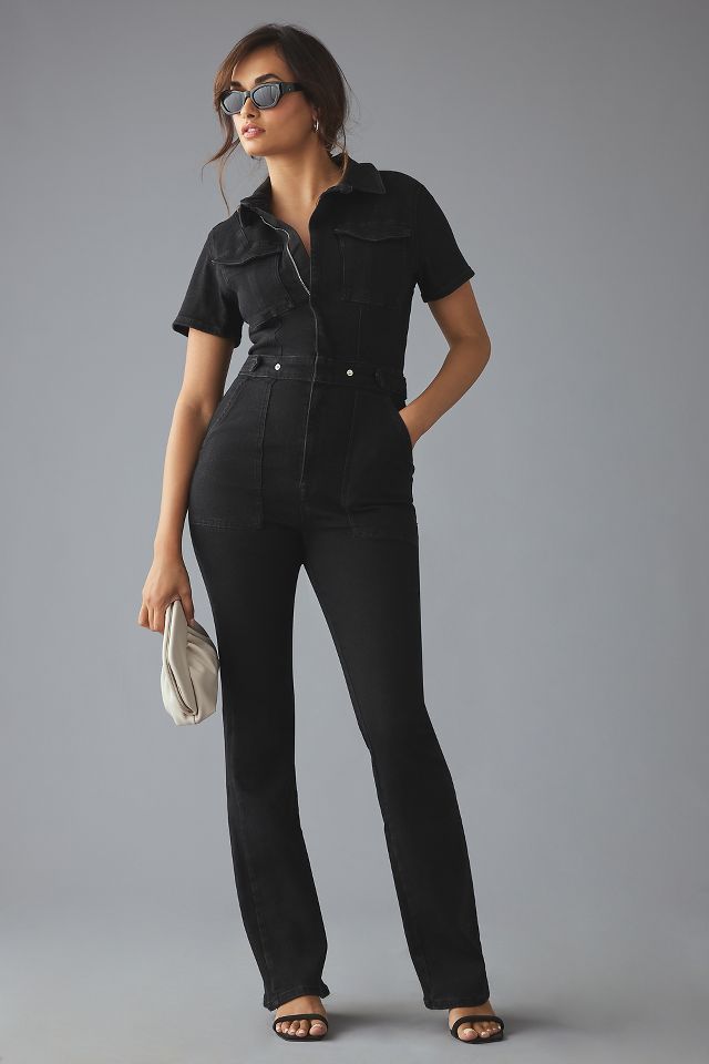 Good american 2024 denim jumpsuit