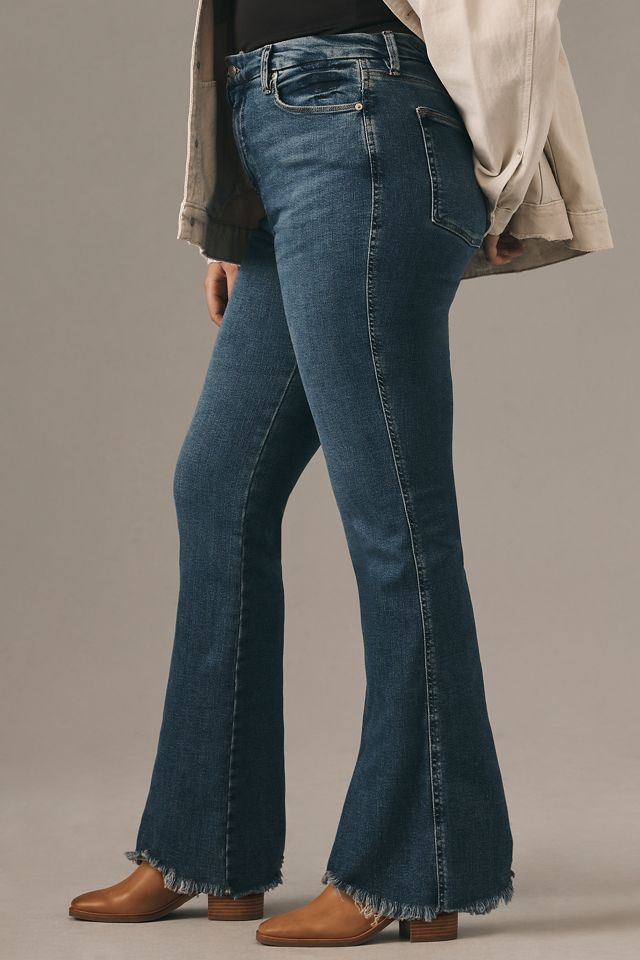 GOOD AMERICAN Good Classic Slim Bootcut High-Rise Jeans Women's Sz 18 Plus Indigo700 GCLBT220T