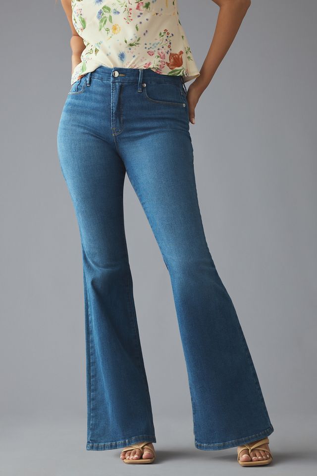 Good American Good Legs High-Rise Flare Jeans #1