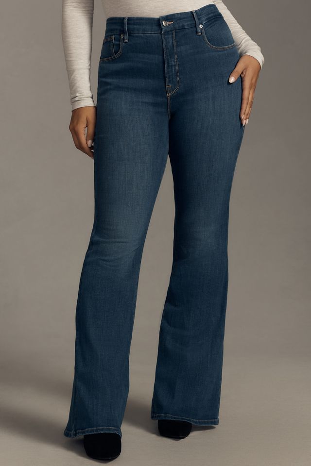 Good American Good Legs High-Rise Flare Jeans #6