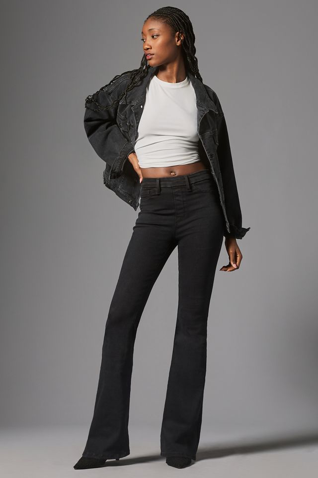 Good American Pull-On High-Rise Flare Jeans #3