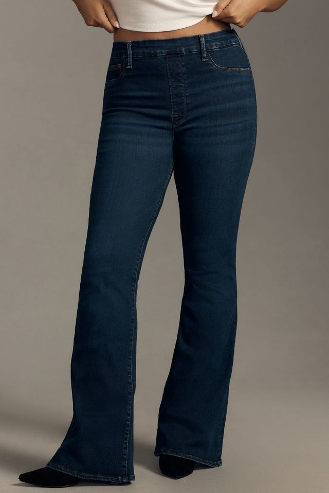 Good American Pull-On High-Rise Flare Jeans #6