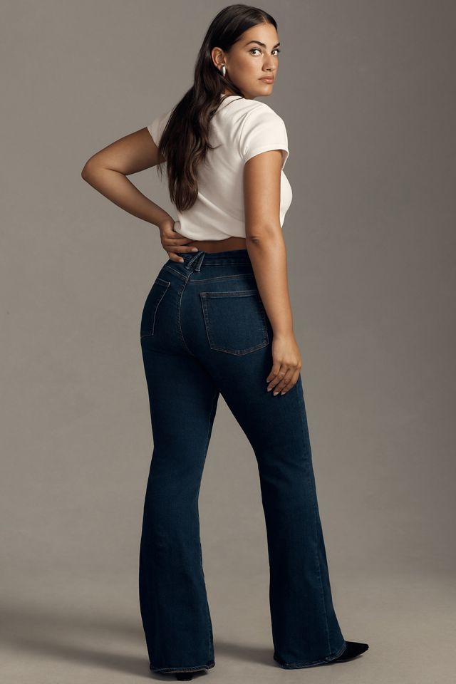 Good American Pull-On High-Rise Flare Jeans #7