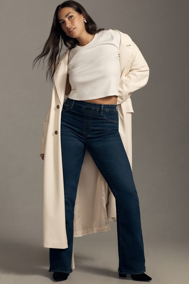 Good American Pull-On High-Rise Flare Jeans #5