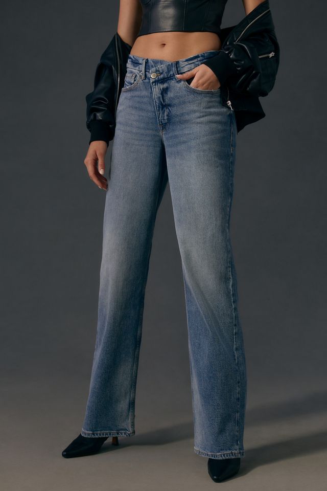 Good American Good '90s High-Rise Crisscross Jeans #1