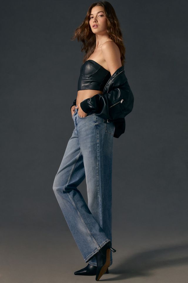 Good American Good '90s High-Rise Crisscross Jeans #3