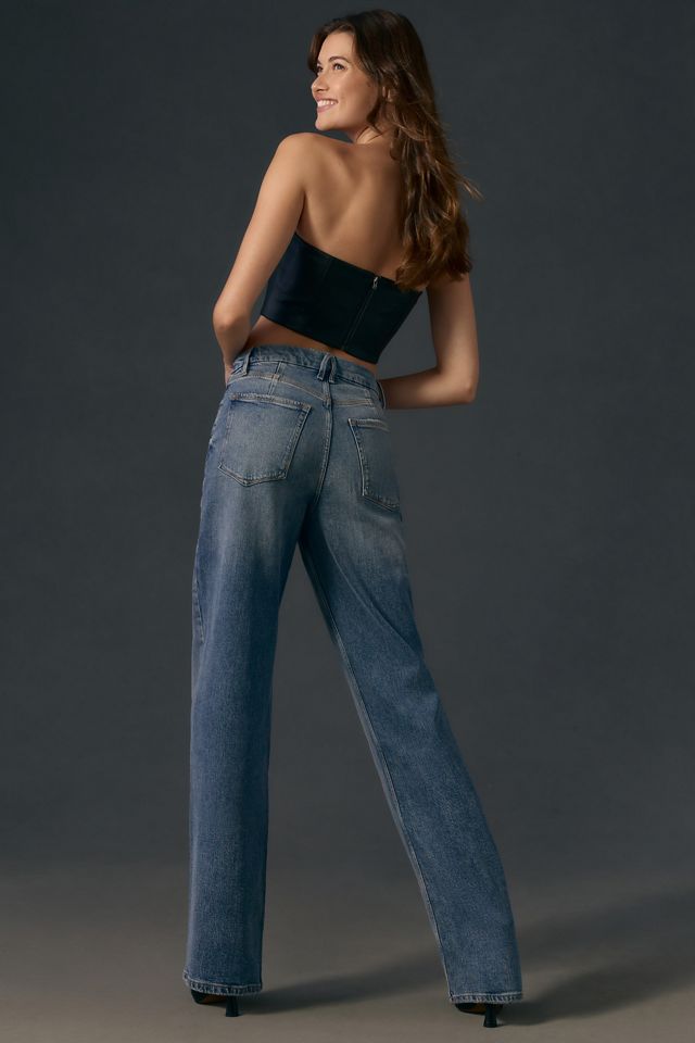 Good American Good '90s High-Rise Crisscross Jeans #4