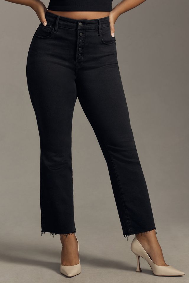 Good American Good Legs Crop High-Rise Mini Boot Jeans #6