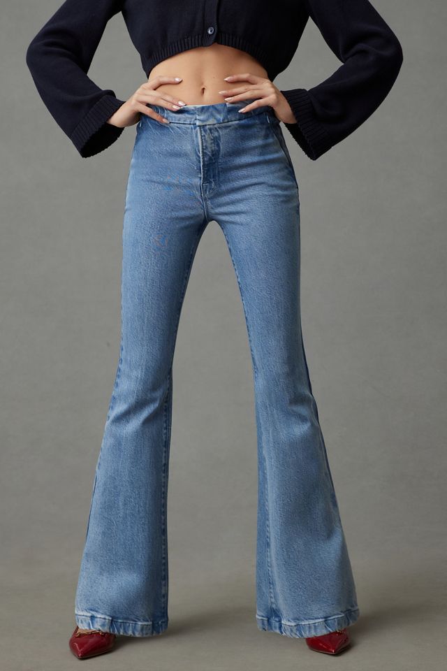 Good American Good Flare High-Rise Trouser Jeans | Anthropologie