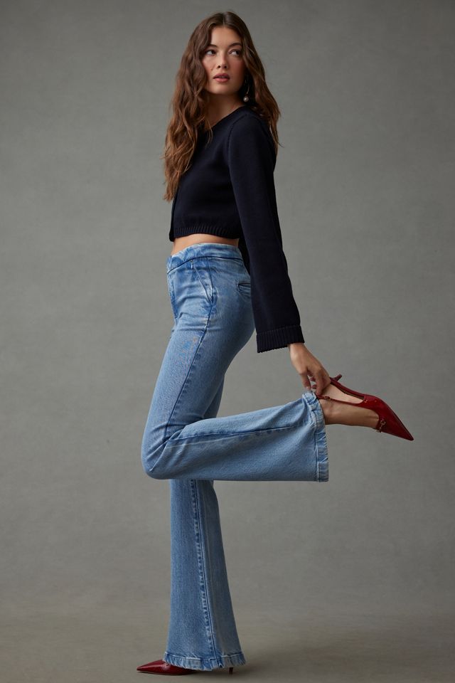Good American Good Flare High-Rise Trouser Jeans #4