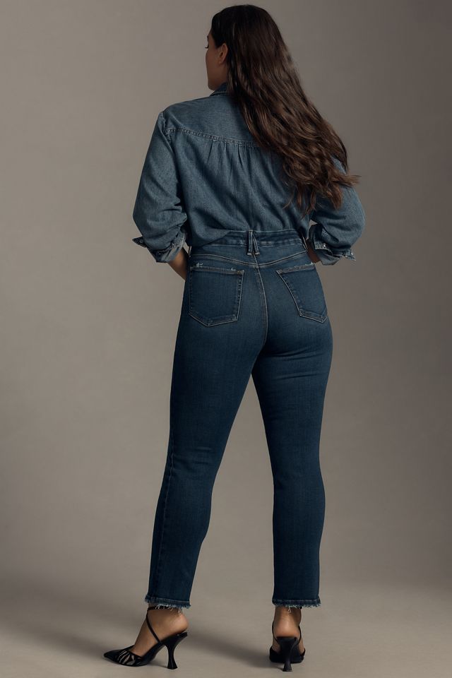 Good American Good Legs High-Rise Straight-Leg Jeans #6