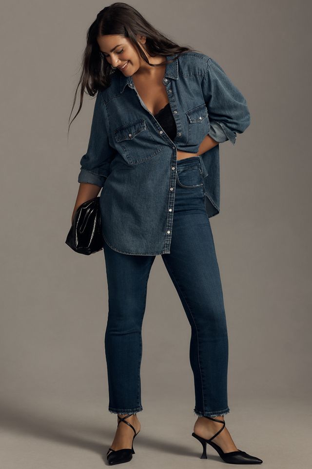 Good American Good Legs High-Rise Straight-Leg Jeans #4