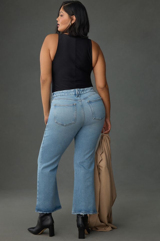 Good American Good Legs Crop Mini Bootcut Jeans #7
