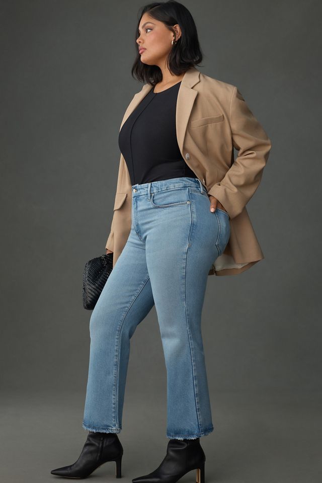 Good American Good Legs Crop Mini Bootcut Jeans #8