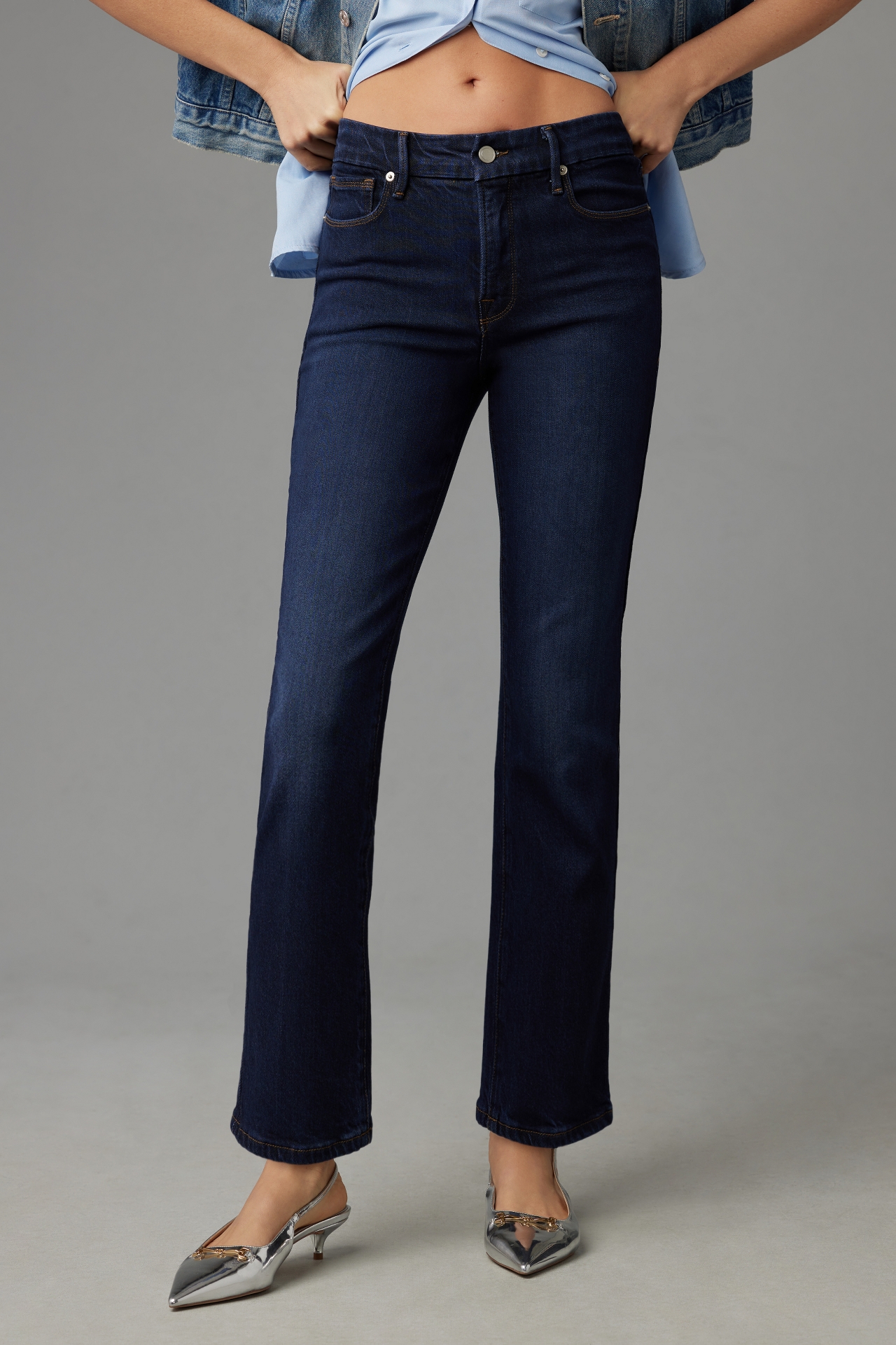 Good American Petite Curve Straight Jeans