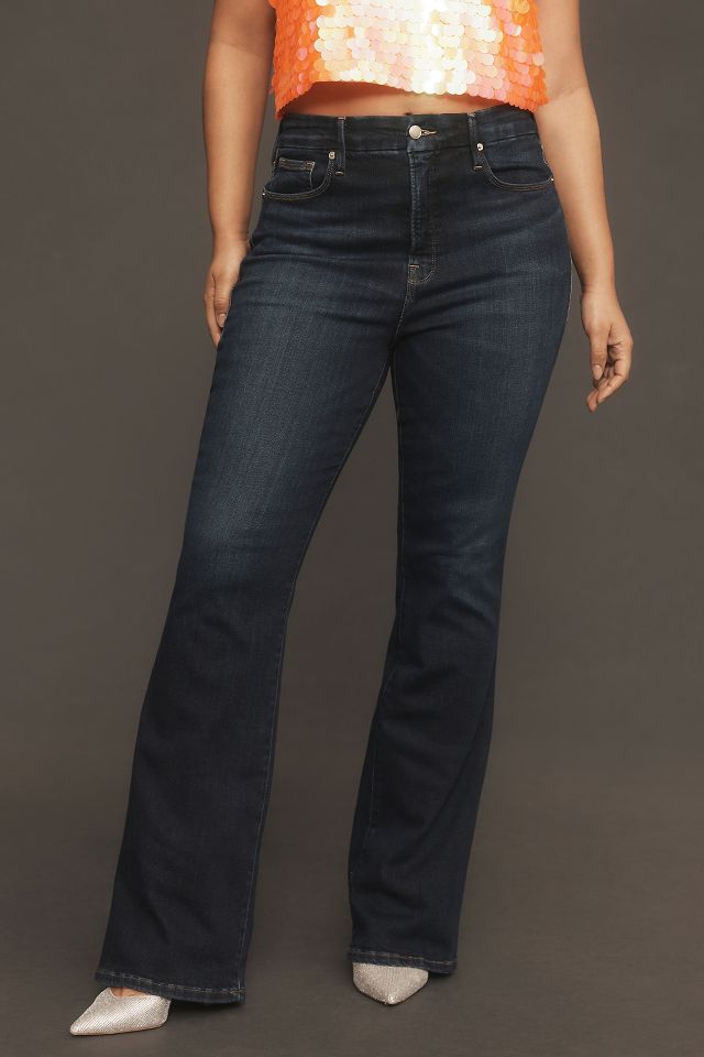 GOOD AMERICAN Good Classic high-rise bootcut jeans