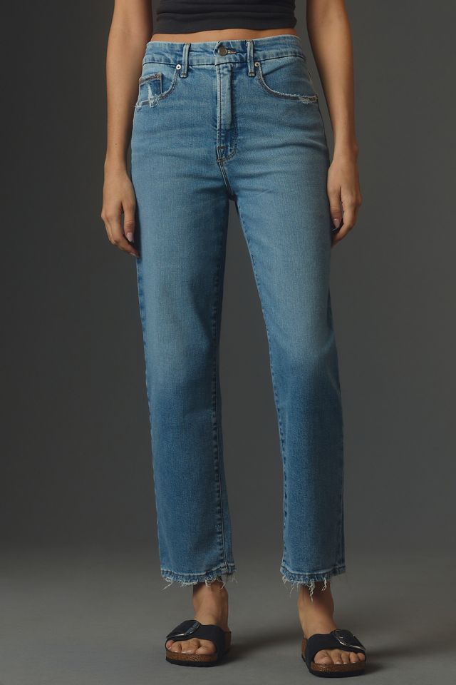 Good American Good Boy High-Rise Straight-Leg Jeans #1