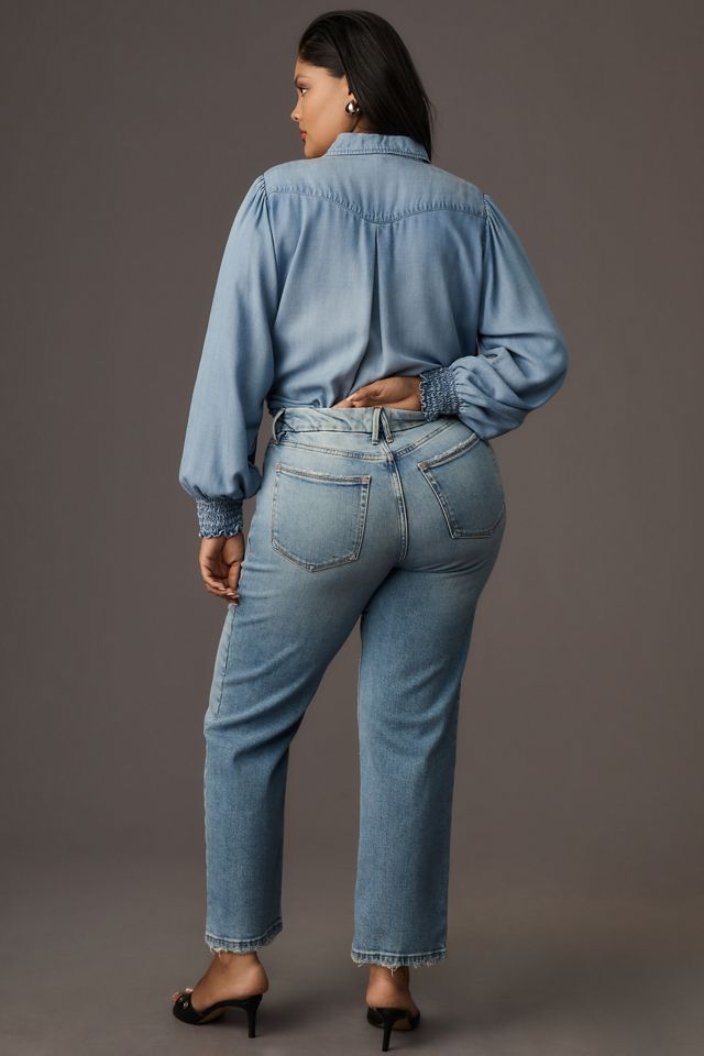 Good American Good Boy High-Rise Straight-Leg Jeans #7