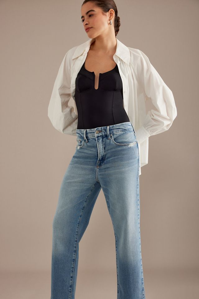 Jeans Good American Good Boy Crop Taille Haute Coupe Droite #4