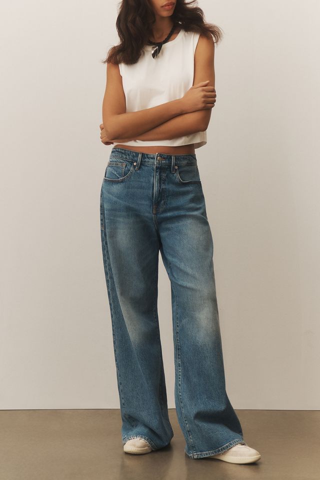Good American Good Ease High-Rise Wide-Leg Jeans #3