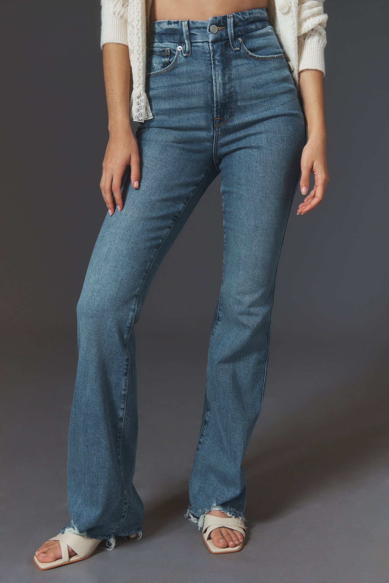 Good American Curve High-Rise Bootcut Jeans