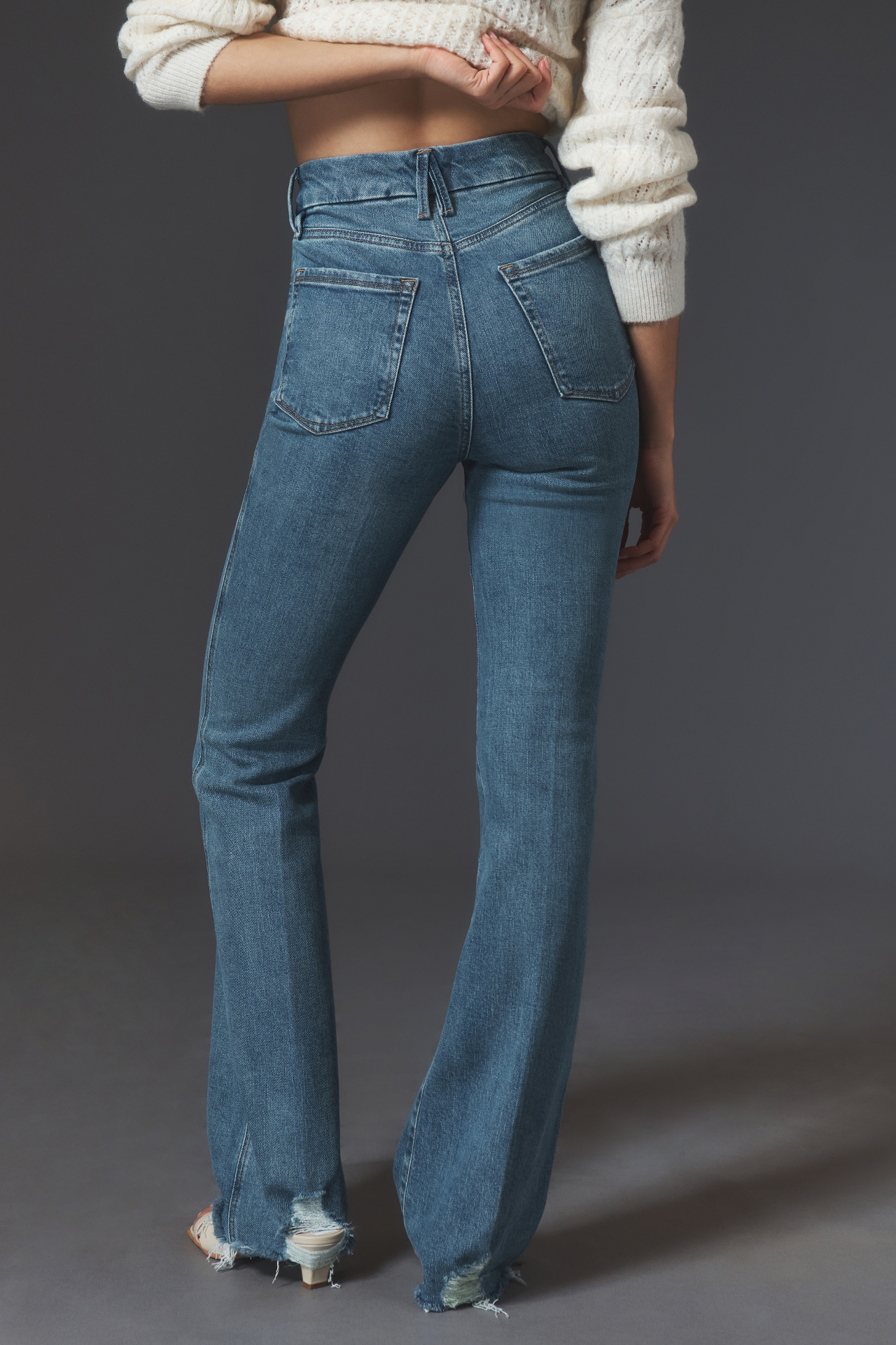 Good American Curve High-Rise Bootcut Jeans