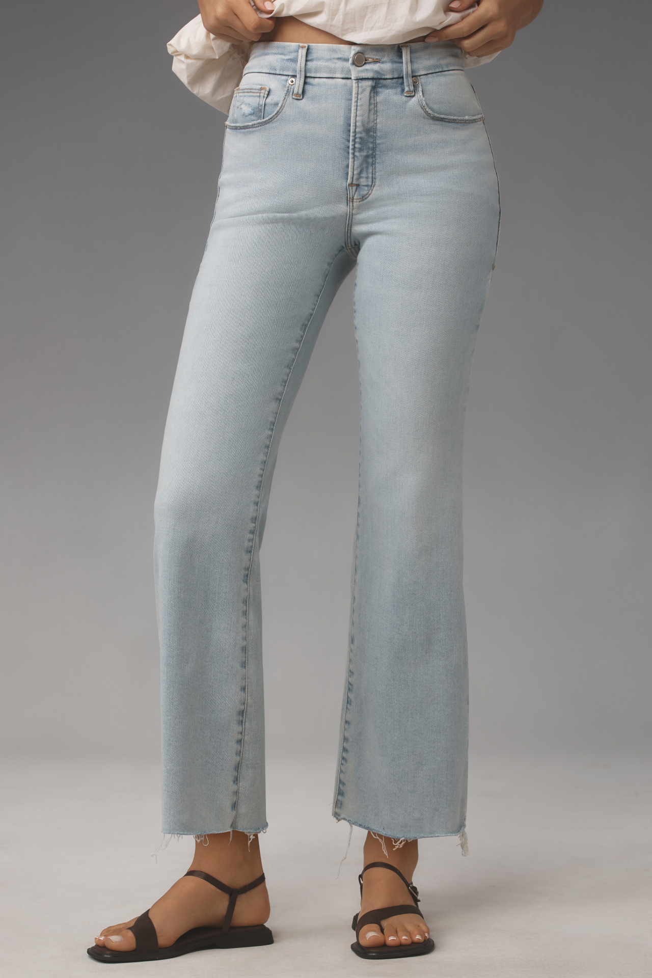 Good American Legs Crop Mini Boot Jeans