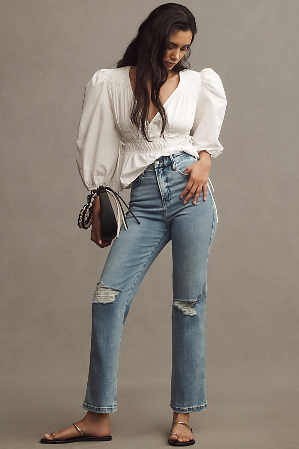 Good American Good Curve High-rise Straight-leg Jeans In Blue