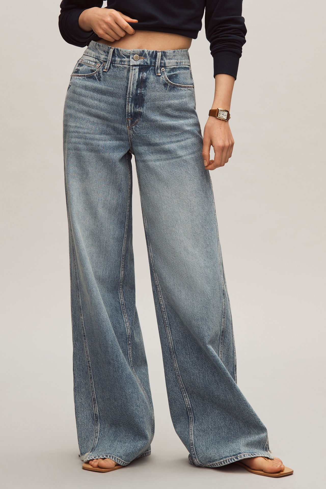 Good American Skate Wide-Leg Jeans