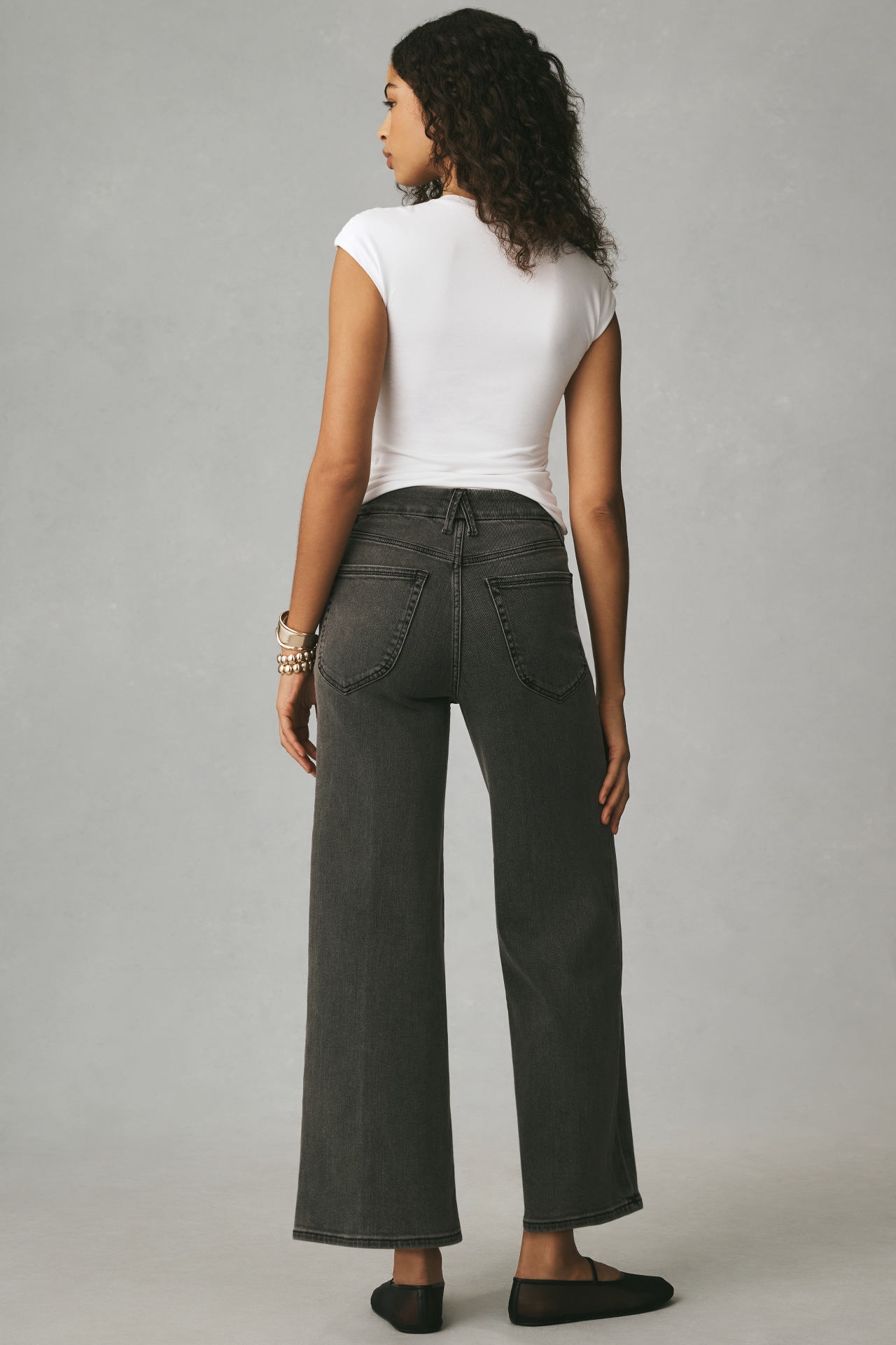 Good American Waist Palazzo Crop Jeans