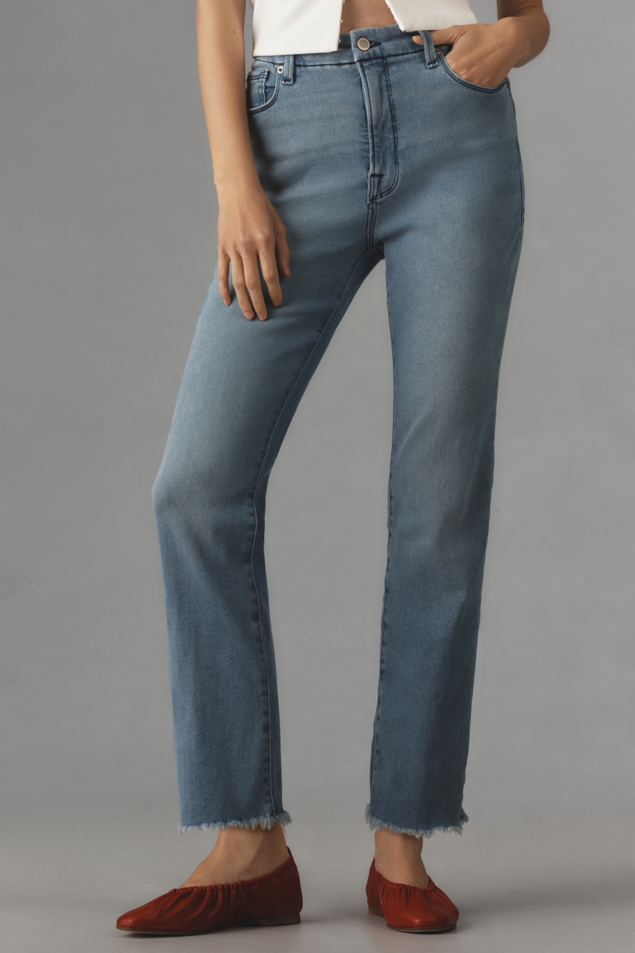 Good American Straight High-Rise Jeans