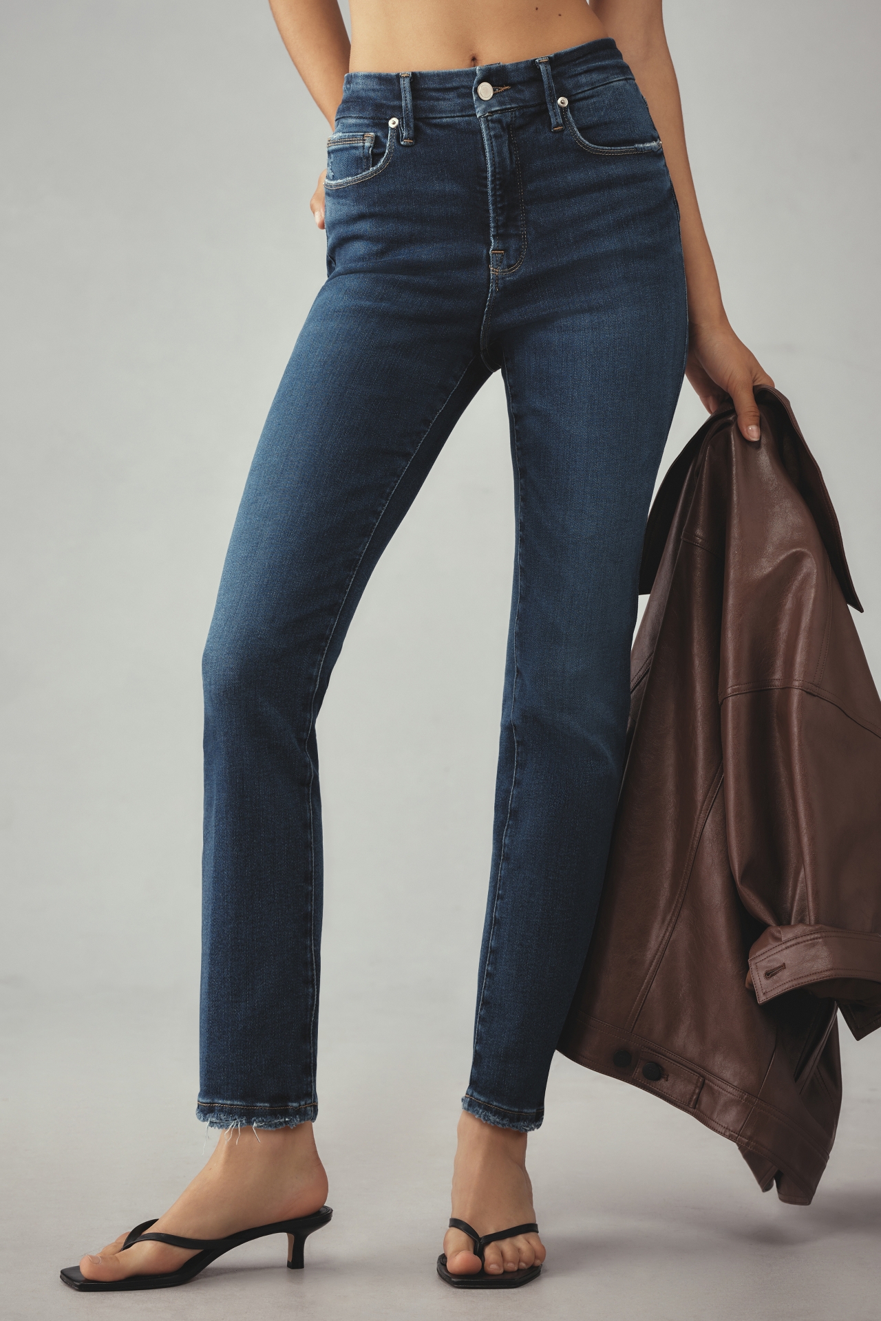 Good American Legs High-Rise Straight Jeans